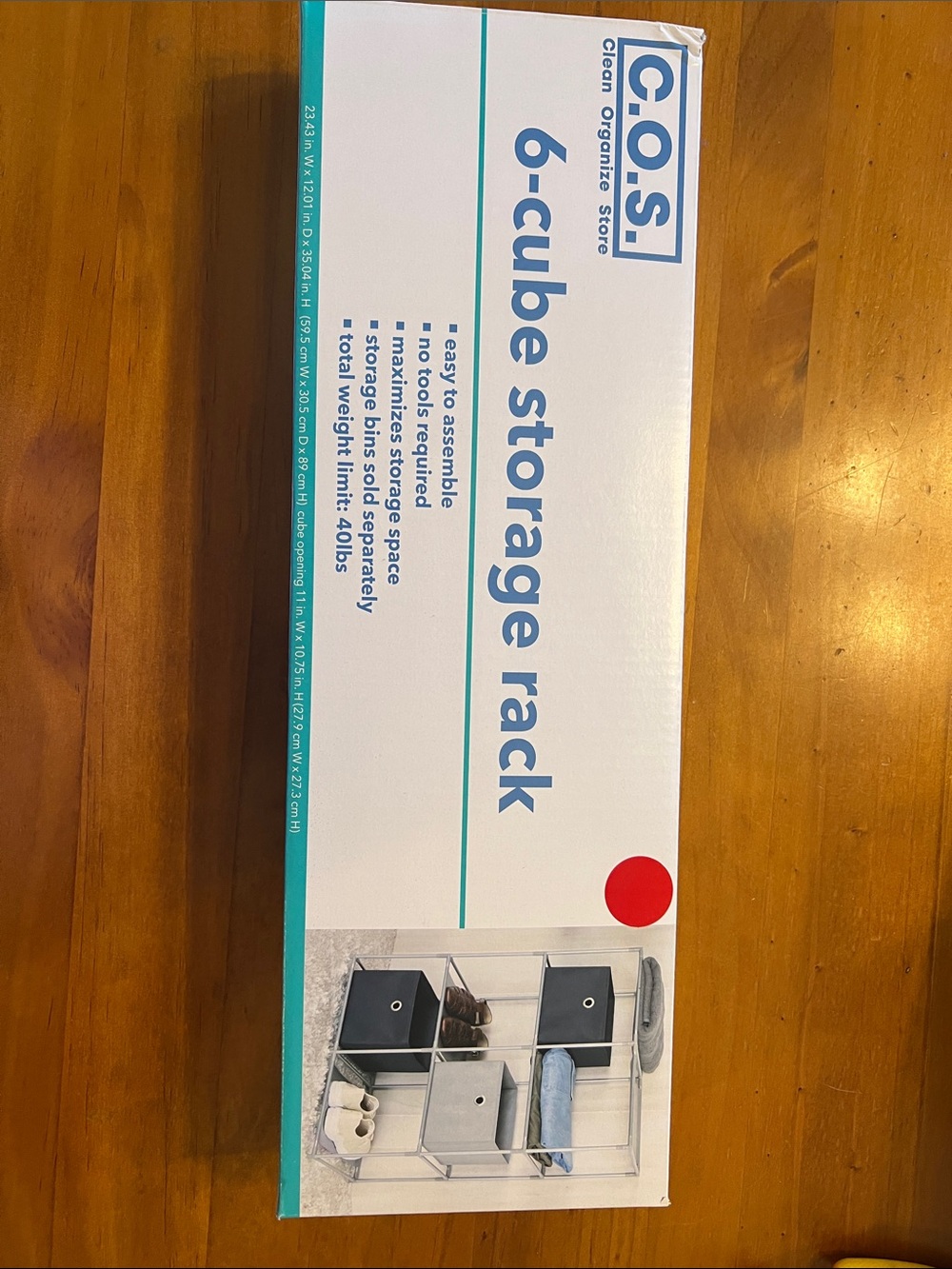 6-Cube Storage Rack Organizer - White